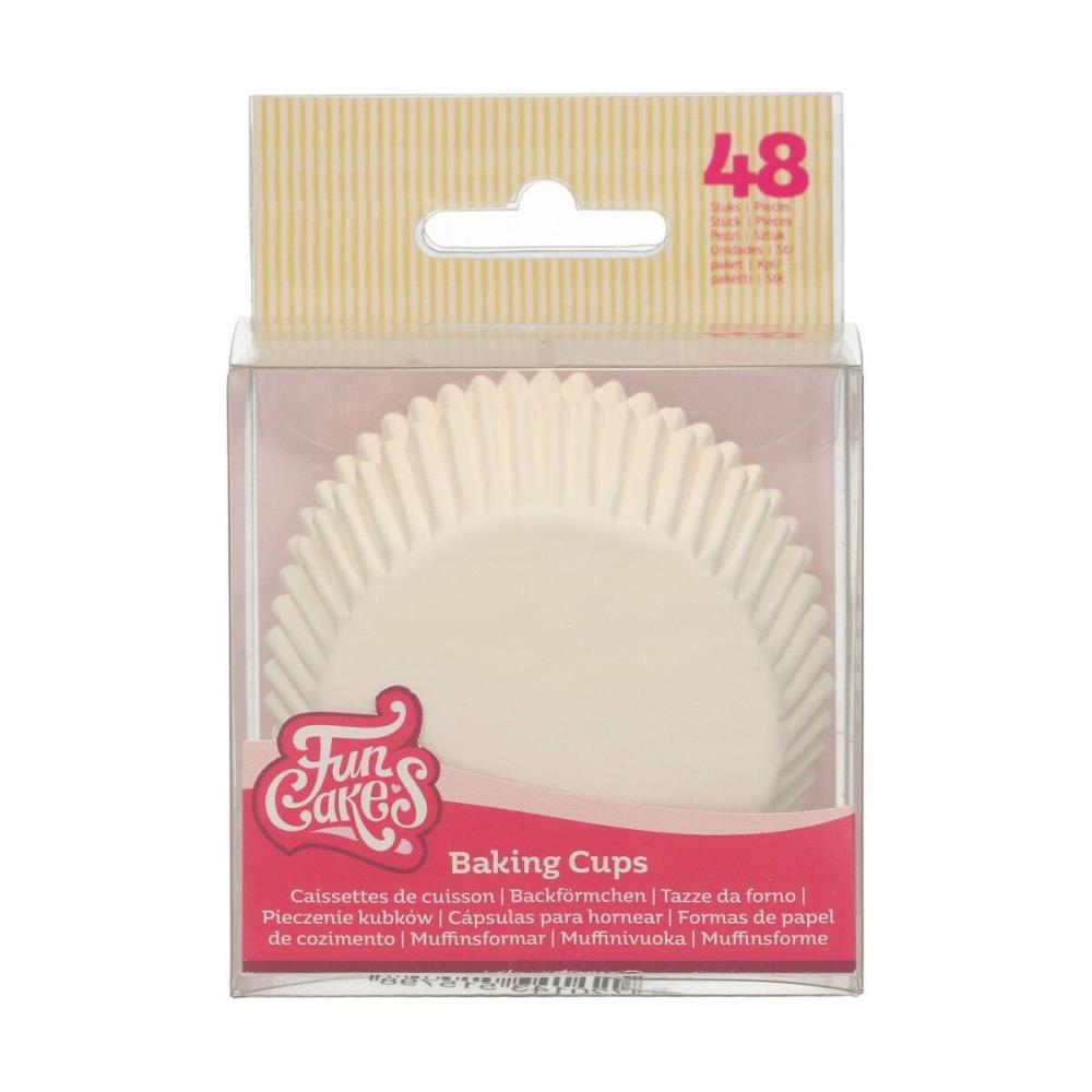 FUNCAKES WITTE CUPCAKE HOUDER 48 STUKS