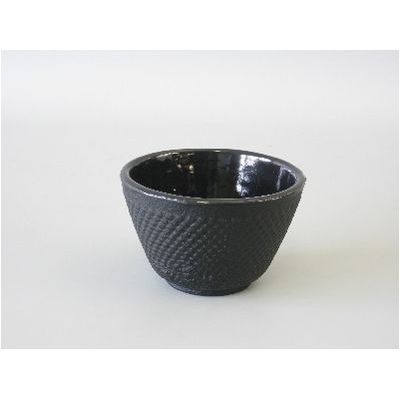 TASSE A THE FONTE EMAILLEE GRENELEE NOIR MAT 12CL