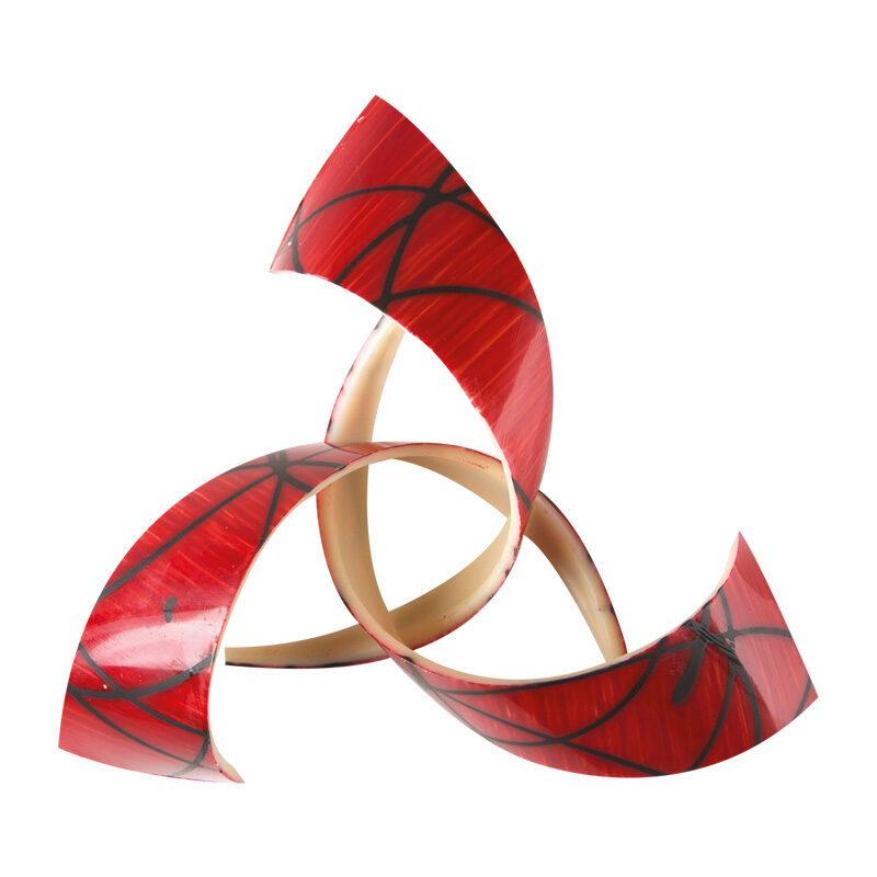 1034291 KRUL ROOD GEVOERD ZWART CHOCOLADE WIT 9CM69 STUKS ***S/CDE***