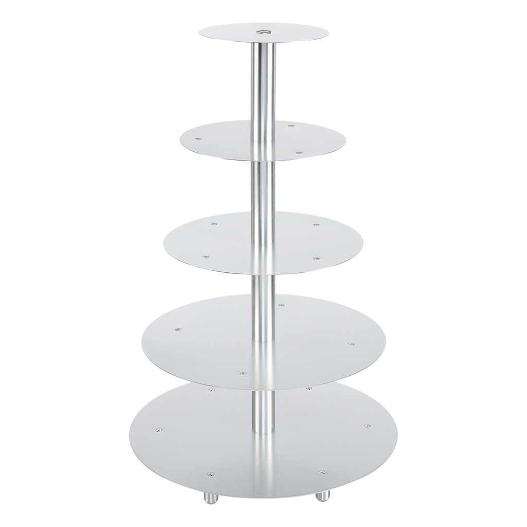 5-LAAGS RONDE ALUMINIUM TAARTSTANDAARD