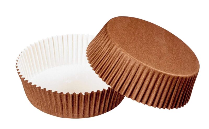 OPTIMA RONDE PAPIEREN BAKVORM Ø50X40MM* BRUIN *200 STUKS