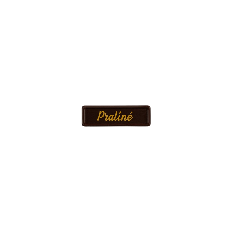2002449 PLAQUETTE PRALINÉ 3,8X1,2 CM 300PCS 