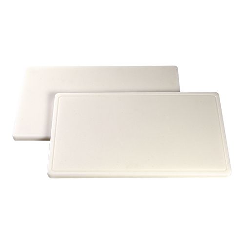 CATERCHEF PLANCHE POLY BLANCHE 40X25X2CM A/RIGOLE