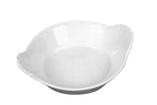 C&T PLAT À OEUFS 12XH2CM PORCELAINE BLANCHE   ***S/CD***