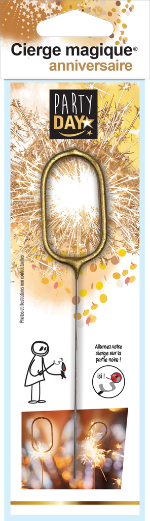 Gold Sparkler Number 0