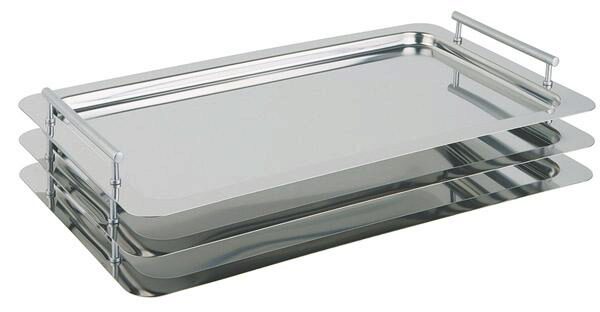 APS PLAT INOX 18/10 UNI GN1/1 EMPILABLE PAR LES POIGNEES
