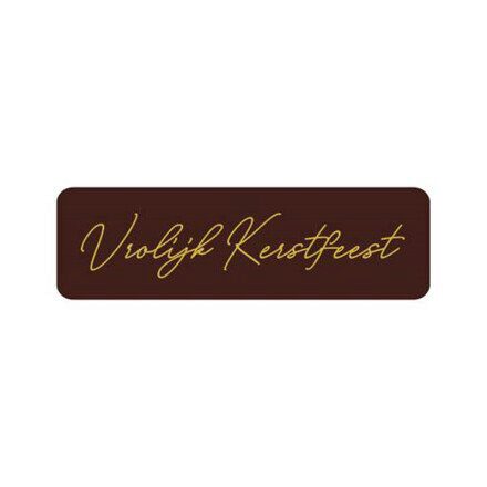 2013255 PLAQUETTE VROLIJK KERSTFEEST 4,5 X 1,3 CM 300PCES ***S/CD***