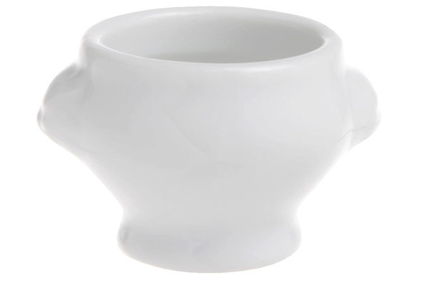 C&T LEEUWENKOP KOM 6 X HT 5,5 CM 10CL WIT PORSELEIN - 96801/6