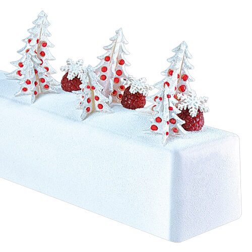 BUB33 SMOOTH RECTANGULAR PVC LOG MOLD 50X7X6.7CM 12PCS