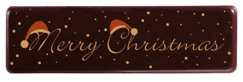 074352 PCB RECTANGLES CN MERRY CHRISTMAS 7X2 CM 110PCES ***S/CD***