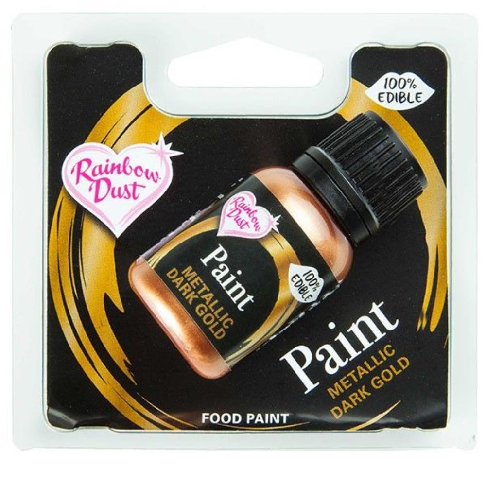 DARK GOLD METALLIC FOOD PAINT 25ML