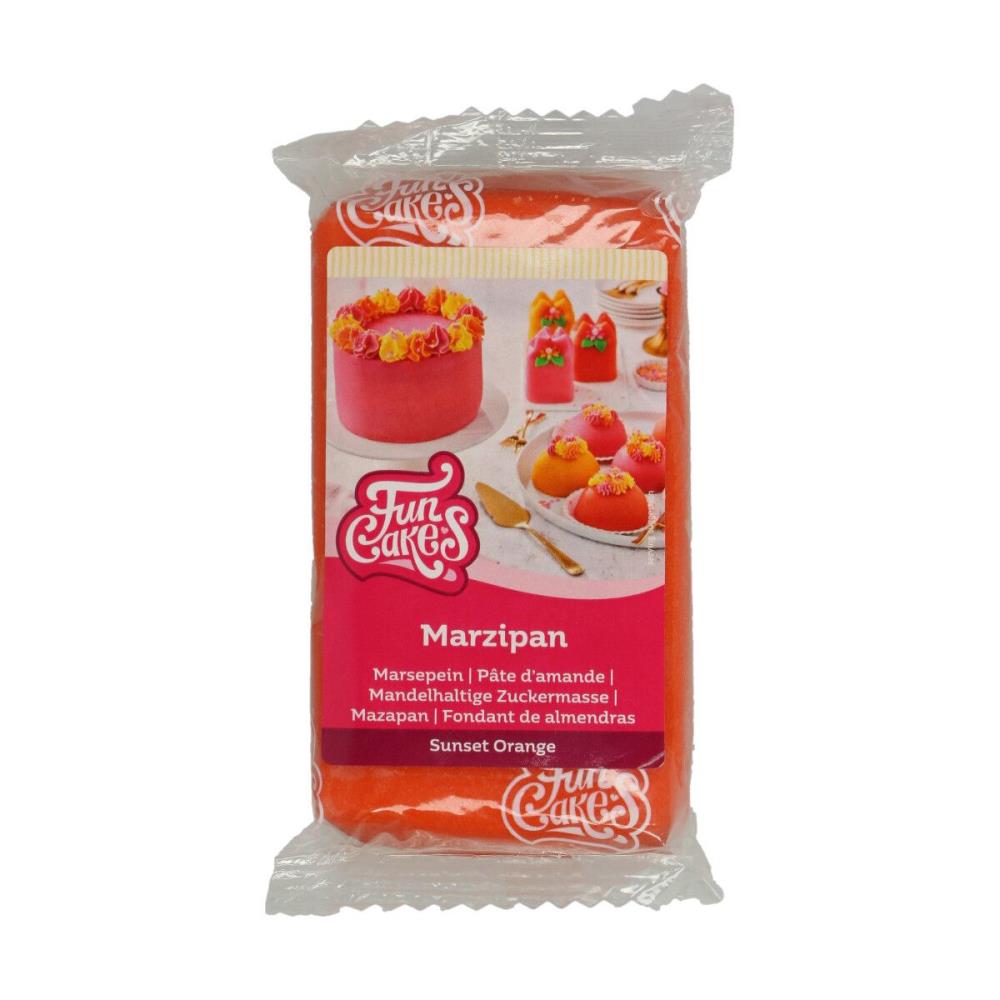 FUNCAKES MARZIPAN ALMOND PASTE 20% ORANGE 250GR