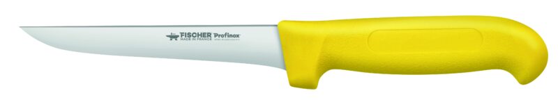 FISCHER COUTEAU DESOSSEUR 14CM LAME DROITE MANCHE PROFINOX JAUNE 4015-14