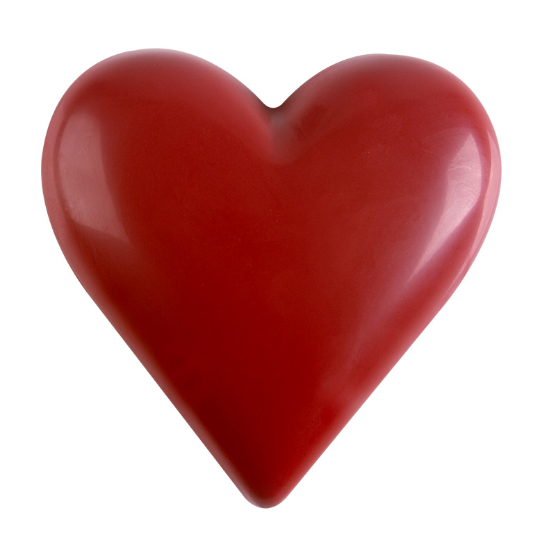 1068506 COEUR ROUGE EN CHOCOLAT 6CM 12PCES ***S/CDE***