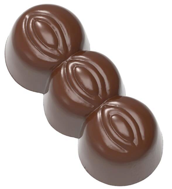*FDS*MOULE À CHOCOLAT TROIS NOIX CW239113.5X27.5CM * 3X8 *13GR