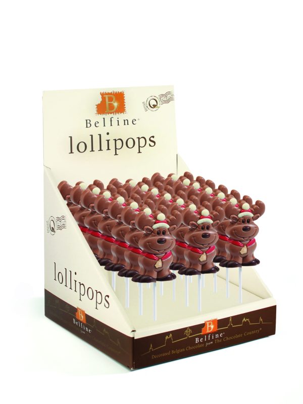 SUCETTE CHOCOLAT ELAN RALPH LAIT COLORE 15CM  24 X 35 GR
