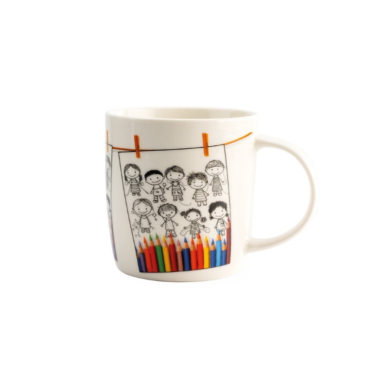 MUG SCOLAIRE CRAYONS Ø8,5CM H9CM