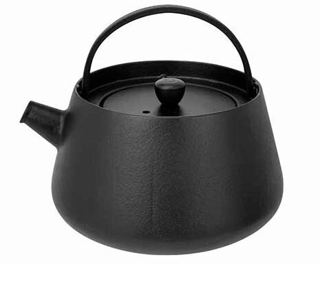 *FDS*C&T CAST IRON TEAPOT 0.83L SMOOTH BLACK "BILLY"
