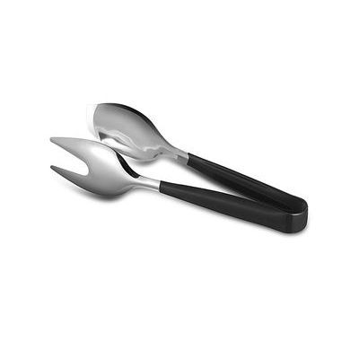 COMAS STAINLESS STEEL/BLACK TONGS BUFFET SERVICE SPOON/FORK