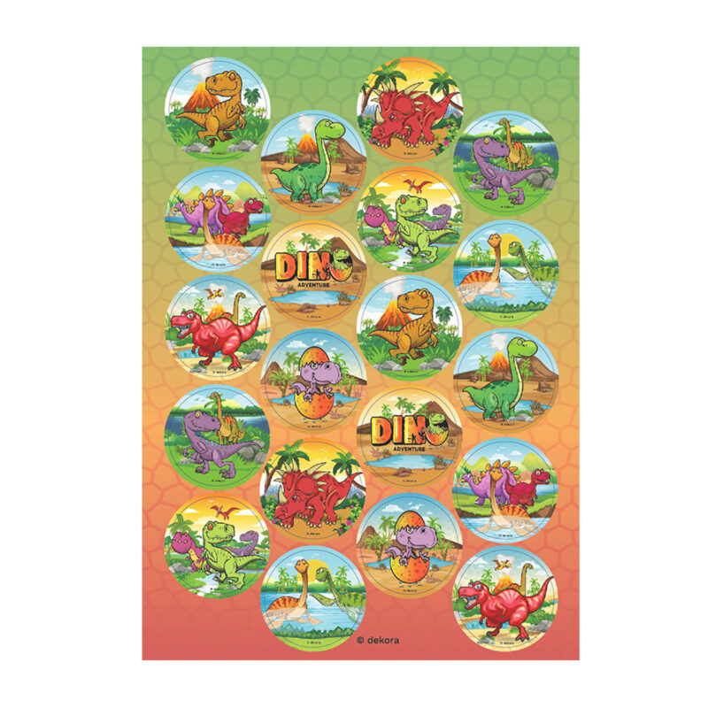 MINI DINOSAURUS WAFER SCHIJF Ø 34MM 20 STUKS
