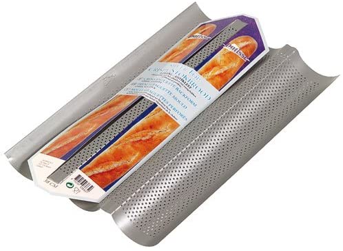 PATISSE MOULE 3 BAGUETTES SILVER TOP 38X24CM - MENAGER 