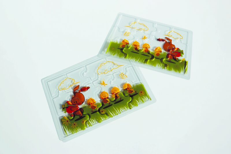 074040 PCB BLISTERS PUZZELS IN INDIASE RIJ 19X13 CM 10 STUKS ***S/CD***