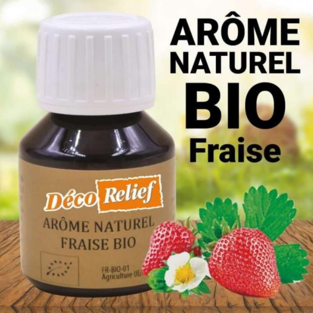 WATEROPLOSBARE BIOLOGISCHE AARDBEI AROMA'S 58ML