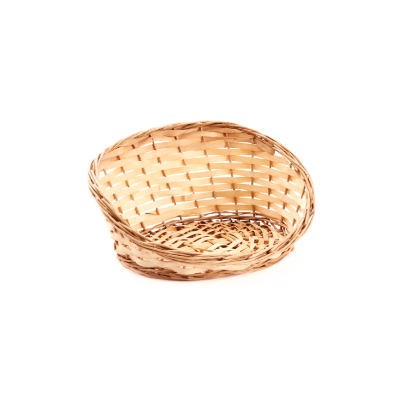 PANIER CHAT EN OSIER BOIS NATUREL 34X29XH5/15CM