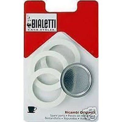 BIALETTI SET 3 PAKKINGEN + FILTER 3-4T NIEUW MOKA
