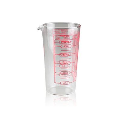 PYREX MAATBEKER Ø9CM 0,5L IN BOROSILICAATGLAS -40 TOT +300°C