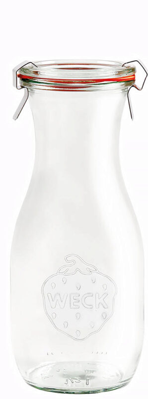 WECK CARAFE A JUS VERRE Ø 60MM 530ML-4P COUV.VERRE