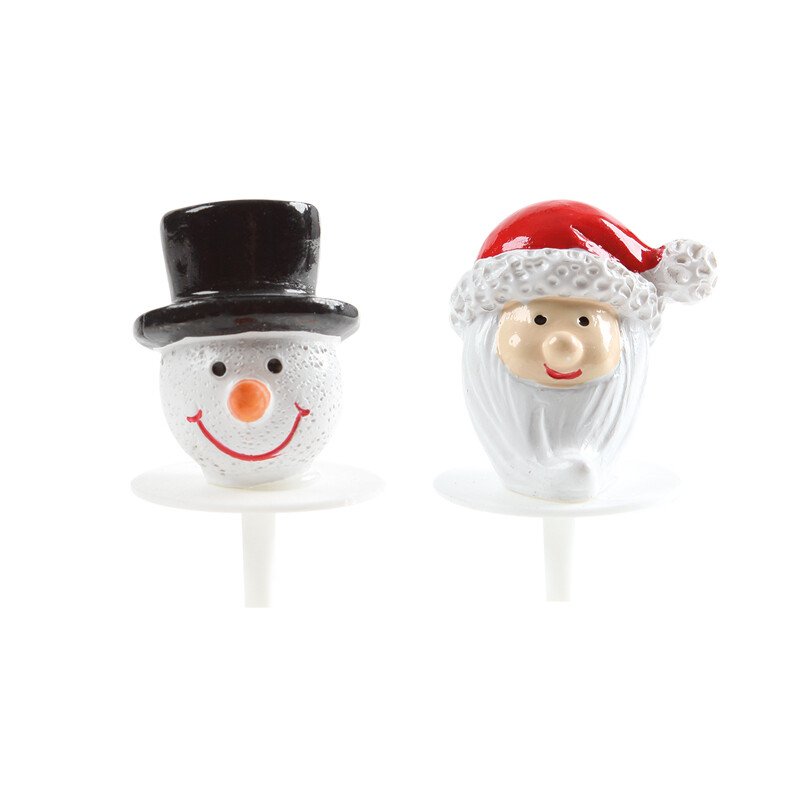 1015044 POLYRESIN SNOWMAN AND SANTA HEADS ASSORTMENT 64PCS ***ON ORDER***
