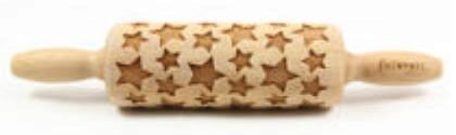 FOLKROLL WOODEN ROLLER JUNIOR 23CM "STARS