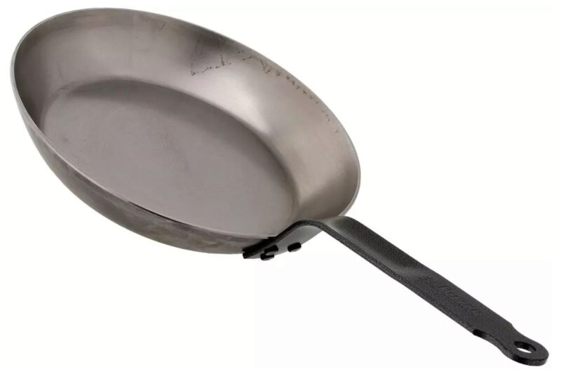  DE BUYER INDU KOOLSTOFSTALEN PAN 24CM LYON CUT.