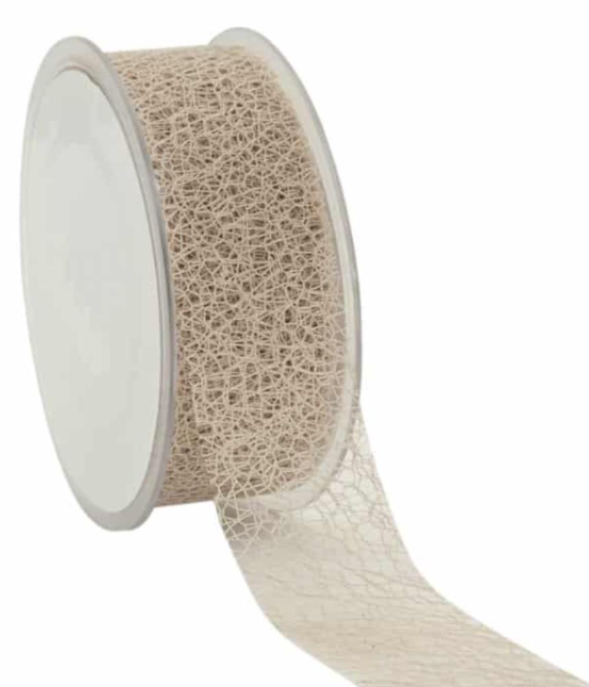 CREAM MESH RIBBON 38MM X 20M FOST+ INCLUDED