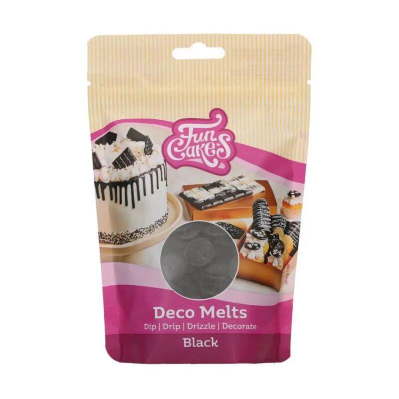FUNCAKES DECO MELTS ZWART 250GR
