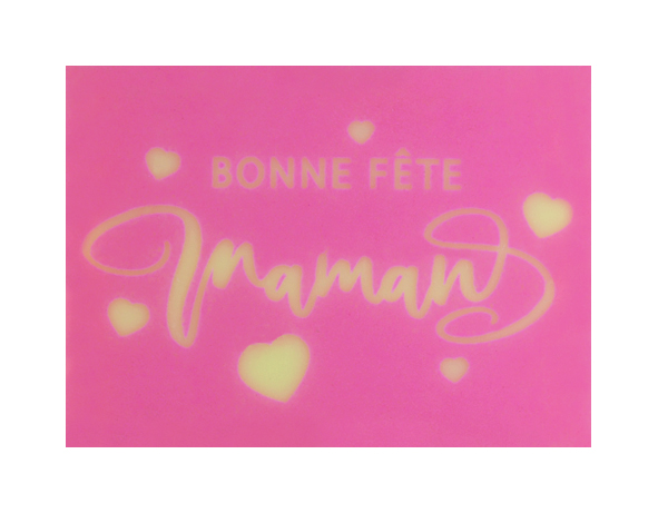 088125 PCB RECTANGLES CB BONNE FÊTE MAMAN 4X2.9CM 120PCS ***S/CDE***