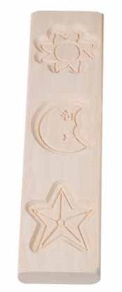 SPECULOOS MOLD SHAPE 3 STARS MOON SUN STAR - 25SPE3A