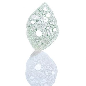 070402 PCB OPALINES FEUILLES DE CITRON VERT 3,75X2,3 CM 64PCES ***s/cd***