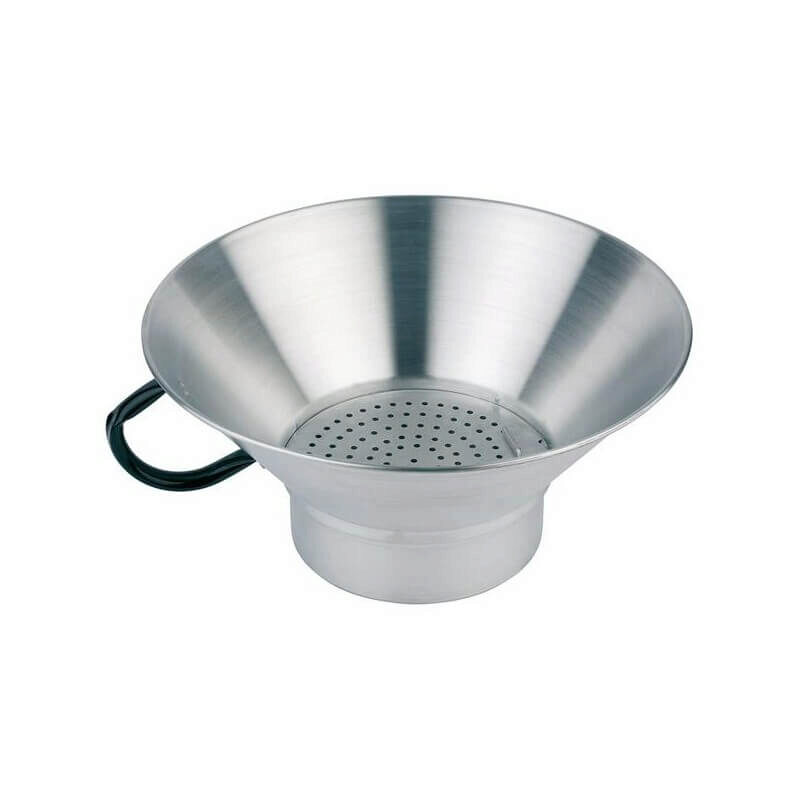 APS "ALU" FRY COLANDER 39CM 1 BLACK HANDLE W/GREASE COLLECTOR