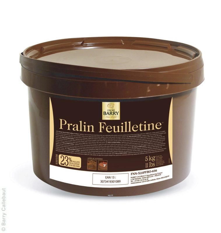BARRY FNN-X23PFBO-656 PRALIN FEUILLETINE   KARTON VAN 4 EMMERS X 5 KG =EMMER