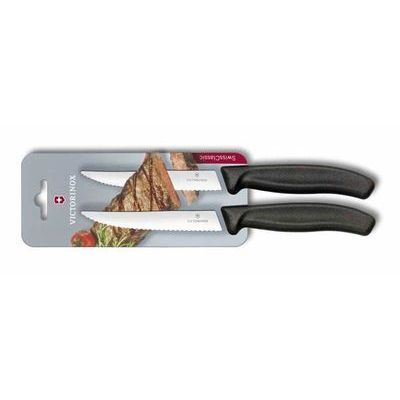 VICTORINOX SET VAN 2 STEAKMESSEN MET GEKABELD LEMMET 11CM