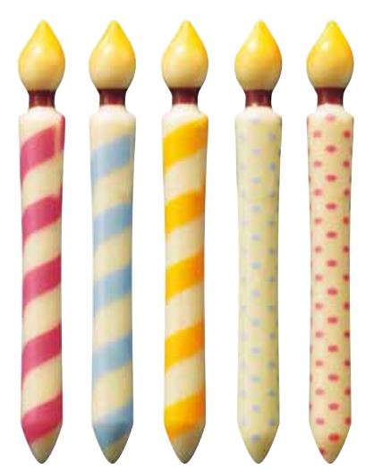  061378 CB KAARSEN PCB 6 ONTWERPEN 6,6X0,8 CM 152 STUKS***S/CD***