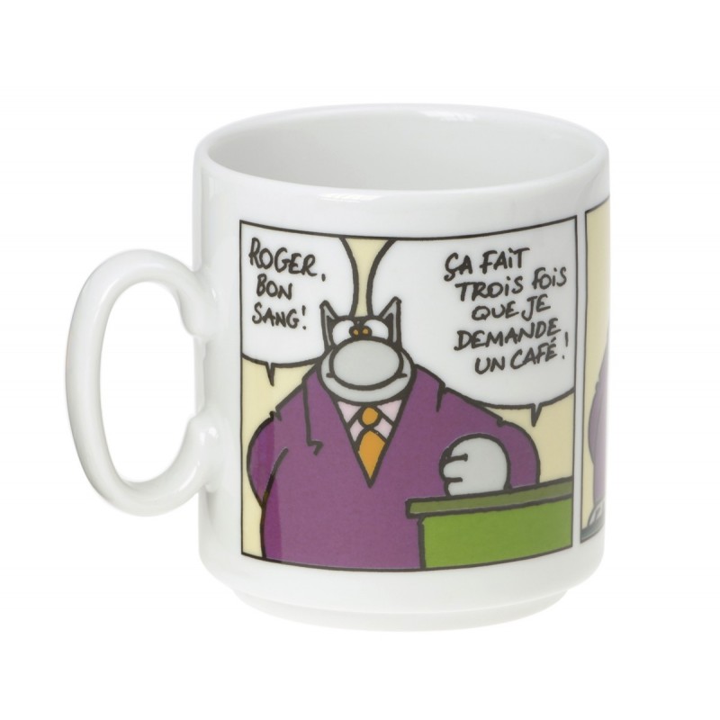 LE CHAT MUG STRIP COLOR ROGER BON SANG 30CL P.GELUCK