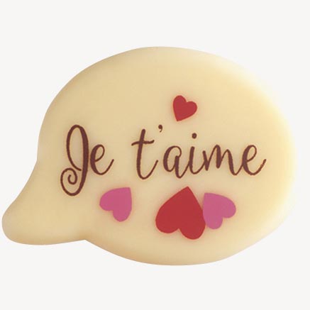 061273 PCB BULLES CB JE T AIME 3,7X3 CM 120PCES ***S/CD***