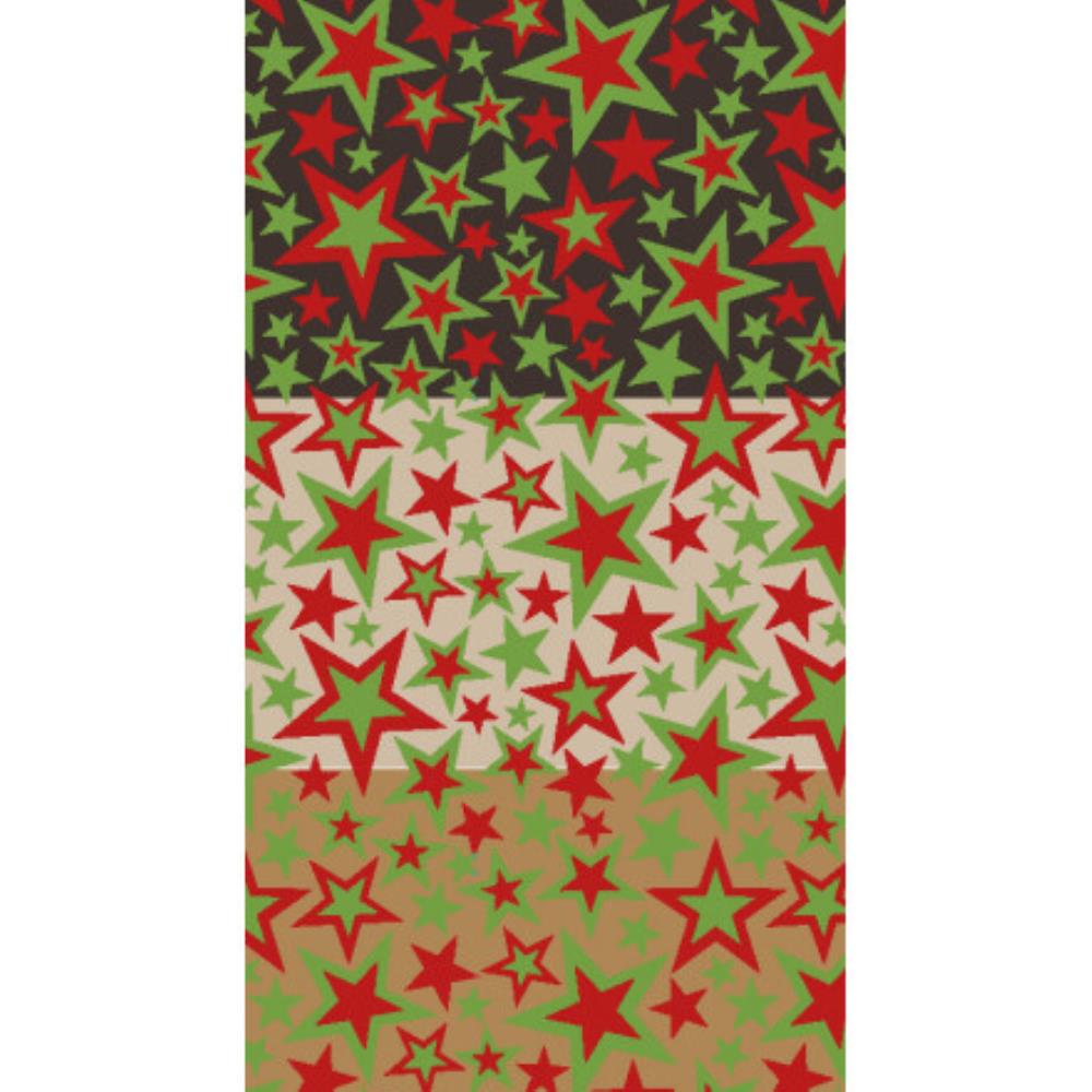2046011 RED AND GREEN STAR TRANSFER 30 X 40CM 30PCS ***ON ORDER***