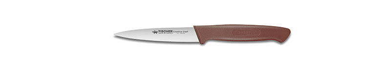 FISCHER PARING KNIFE 10CM BROWN OVERMOLDED HANDLE 7337-10