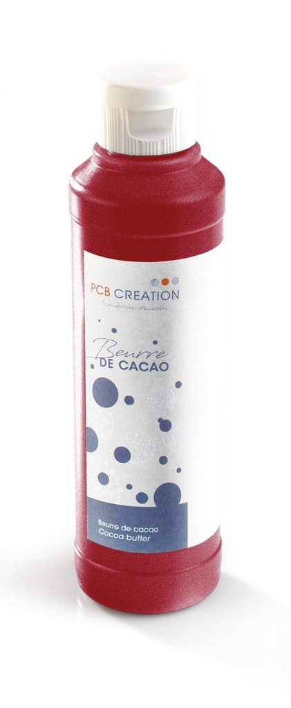 004600 PCB BEURRE DE CACAO COLORÉ SCINTILLANT RUBIS 200 G ***S/CD***