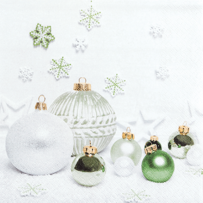 HOME FASHION SERVIETTE 33X33CM GREEN HARMONY PAQUET DE 20PCES