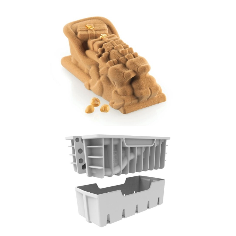 SILIKOMART NORTH POLE LOG MOLD KIT 940 21X8.7CM H8CM VOL 940ML